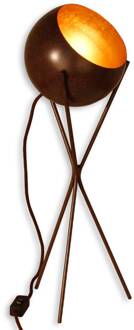 Interessante tafellamp Solo bruinzwart, goud