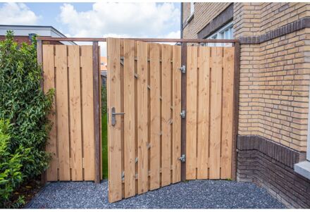 intergard Tuinpoort tuindeur grenen 100x180cm compleet op poortframe