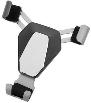 Interieur Accessoires Driehoek Mobiele Telefoon Beugel Auto Air Outlet Zwaartekracht Metalen Lui Beugel Zilver