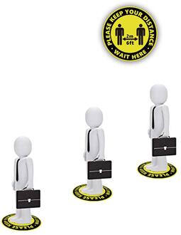 Interieur Vloer Lijm Figuur Met Sociale Afstand Marker "Houden Je Staande Afstand Hier" Floor Sticker Floor Decals