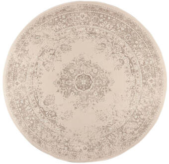 Interieur05 Rond Vintage Vloerkleed Keshan zand|beige-160 cm