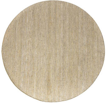 Interieur05 Vloerkleed Gerecycled Materiaal Rond Ciro Groen|Bruin-180 Ø - (L) Geel