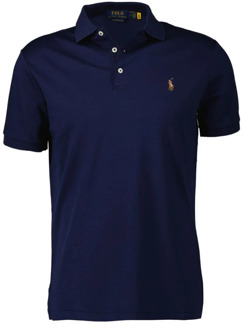 Interlock Katoenen Polo Shirt Polo Ralph Lauren , Blue , Heren - 2XL