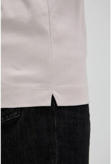 Interlock supima t-shirt pearl - maat L Grijs