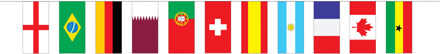 Internationale landenvlaggetjes vlaggenlijn slinger - 10 meter - brandvertragend - papier Multi