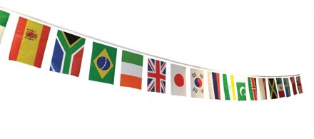 Internationale vlaggenlijn 7 meter - Wereld landen vlag - Wereldvlag - Landen vlaggetjes