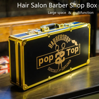 internet celebrity popular barber shop salon Scissors box hair drier Storage box senior golden especially for gentleman