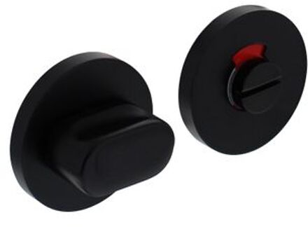 Intersteel Rozet met toilet-/badkamersluiting Ø55x8 mm aluminium zwart