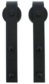 Intersteel Set van 2 hangrollen Basic zwart