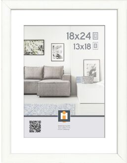 Intertrading Goteborg L11 Fotolijst Wit Hout 18x24cm