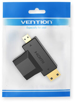 Interventie Mini HDMI/Micro HDMI naar HDMI Adapter Converter 2 in 1 3D 1080 p Man-vrouw voor TV Monitor Projector Camera