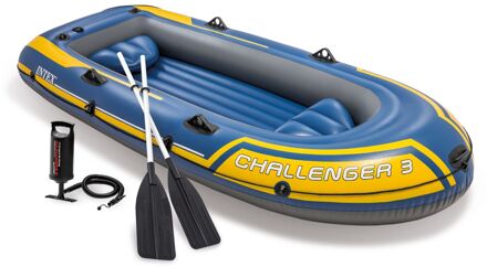 Intex Challenger opblaasboot - 295 x 137 x 43 cm Geel