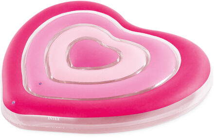 Intex drijfmat hart 155x135x25cm roze