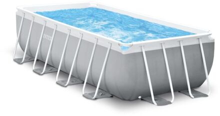 Intex frame zwembad 400 x 200 cm met pomp en trap Grijs