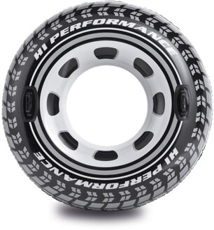 Intex Grote opblaas autoband/tractorband zwemband/zwemring 114 cm waterspeelgoed - Zwembanden Multikleur