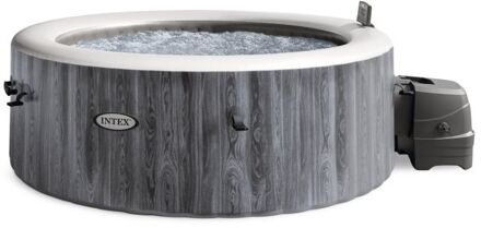 Intex jacuzzi opblaasbaar PureSpa Greywood 4-persoons grijs