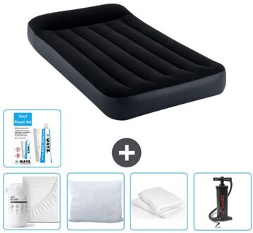 Intex Luchtbed - 1-persoons - 99 X 191 X 25 Cm - Donkerblauw - Inclusief Accessoires Cb1