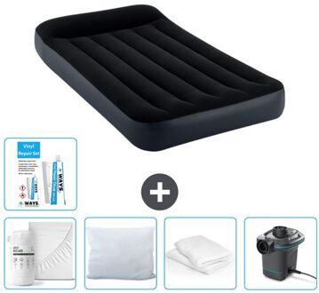 Intex Luchtbed - 1-persoons - 99 X 191 X 25 Cm - Donkerblauw - Inclusief Accessoires Cb2