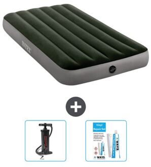 Intex Luchtbed - 1-persoons - 99 X 191 X 25 Cm - Groen - Inclusief Accessoires Cb13
