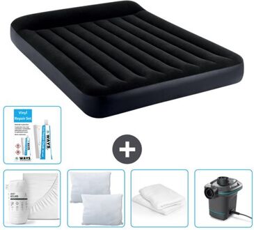 Intex Luchtbed - 2-persoons - 152 X 203 X 25 Cm - Donkerblauw - Inclusief Accessoires Cb2