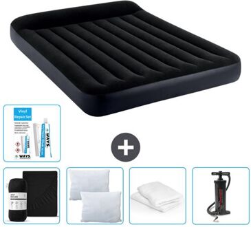 Intex Luchtbed - 2-persoons - 152 X 203 X 25 Cm - Donkerblauw - Inclusief Accessoires Cb5
