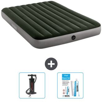 Intex Luchtbed - 2-persoons - 152 X 203 X 25 Cm - Groen - Inclusief Accessoires Cb13