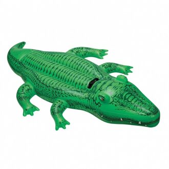 Intex opblaasbaar figuur krokodil ride-on - 168 x 86 cm Groen