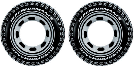 Intex Opblaasbare autoband - 2x - zwemband/zwemring - 91 cm