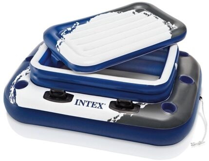 Intex Opblaasbare Koelbox Mega Chill 2 Blauw/wit 122 X 97 Cm