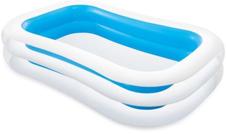 Intex opblaaszwembad Family Pool 262 x 175 cm vinyl blauw/wit