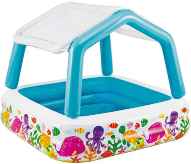 Intex Opblaaszwembad Met Zonnedak 157 X 157 X 122 Cm