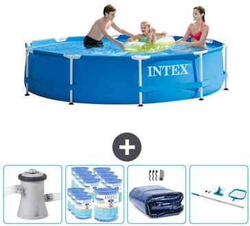 Intex Rond Frame Zwembad - 305 X 76 Cm - Blauw - Inclusief Accessoires Cb90