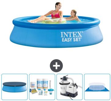 Intex Rond Opblaasbaar Easy Set Zwembad - 244 X 61 Cm - Blauw - Inclusief Accessoire Cb59
