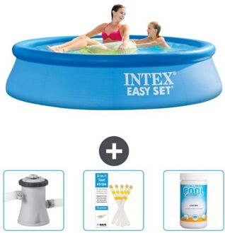 Intex Rond Opblaasbaar Easy Set Zwembad - 244 X 61 Cm - Blauw - Inclusief Accessoire Cb73