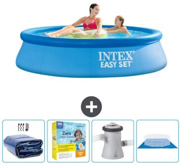 Intex Rond Opblaasbaar Easy Set Zwembad - 244 X 61 Cm - Blauw - Inclusief Accessoire Cb8