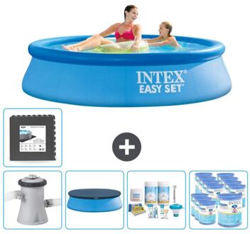 Intex Rond Opblaasbaar Easy Set Zwembad - 244 X 61 Cm - Blauw - Inclusief Accessoires Cb17