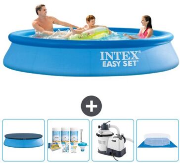Intex Rond Opblaasbaar Easy Set Zwembad - 305 X 61 Cm - Blauw - Inclusief Accessoire Cb59