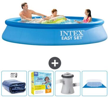 Intex Rond Opblaasbaar Easy Set Zwembad - 305 X 61 Cm - Blauw - Inclusief Accessoire Cb8