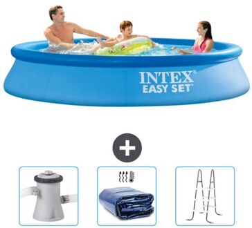 Intex Rond Opblaasbaar Easy Set Zwembad - 305 X 61 Cm - Blauw - Inclusief Accessoire Cb83