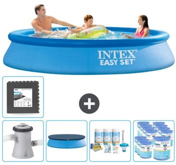 Intex Rond Opblaasbaar Easy Set Zwembad - 305 X 61 Cm - Blauw - Inclusief Accessoires Cb17