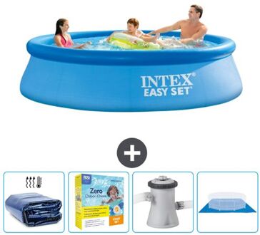 Intex Rond Opblaasbaar Easy Set Zwembad - 305 X 76 Cm - Blauw - Inclusief Accessoire Cb8