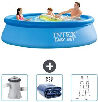 Intex Rond Opblaasbaar Easy Set Zwembad - 305 X 76 Cm - Blauw - Inclusief Accessoire Cb83