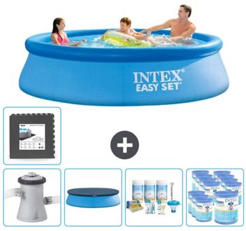 Intex Rond Opblaasbaar Easy Set Zwembad - 305 X 76 Cm - Blauw - Inclusief Accessoires Cb17