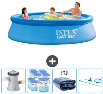 Intex Rond Opblaasbaar Easy Set Zwembad - 305 X 76 Cm - Blauw - Inclusief Accessoires Cb90