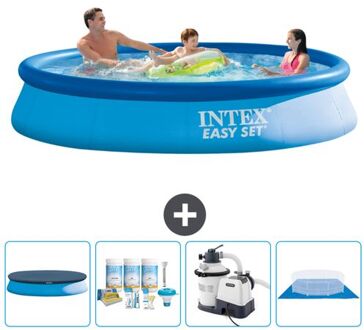 Intex Rond Opblaasbaar Easy Set Zwembad - 366 X 76 Cm - Blauw - Inclusief Accessoire Cb59