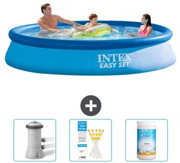 Intex Rond Opblaasbaar Easy Set Zwembad - 366 X 76 Cm - Blauw - Inclusief Accessoire Cb73