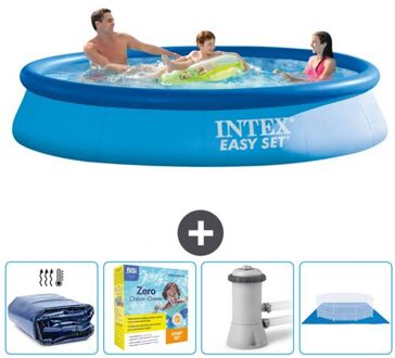 Intex Rond Opblaasbaar Easy Set Zwembad - 366 X 76 Cm - Blauw - Inclusief Accessoire Cb8