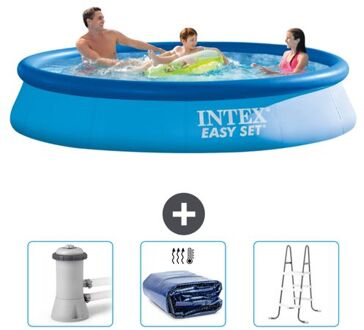 Intex Rond Opblaasbaar Easy Set Zwembad - 366 X 76 Cm - Blauw - Inclusief Accessoire Cb83