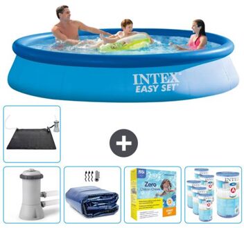 Intex Rond Opblaasbaar Easy Set Zwembad - 366 X 76 Cm - Blauw - Inclusief Accessoires Cb25