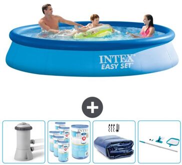 Intex Rond Opblaasbaar Easy Set Zwembad - 366 X 76 Cm - Blauw - Inclusief Accessoires Cb90